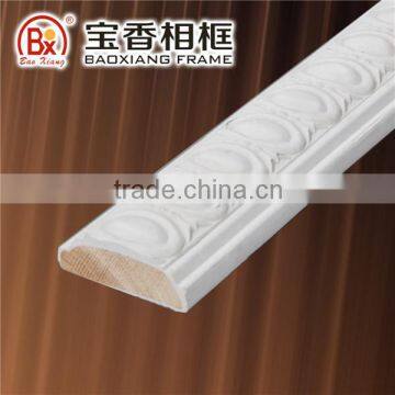 Lanxi Baoxiang Moulding Factory 9062W 6*2.3cm White Wood Decorative Moulding