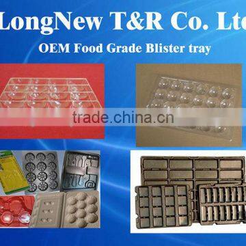 Blister packaging tray for cookies