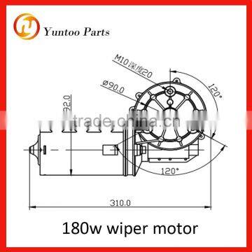 bus, minibus windshield Wiper motor, 12v/24v, 180W