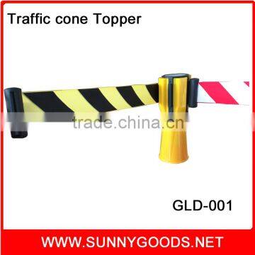 2Meters length plastic road safety yellow cone bar retractable belt barrier