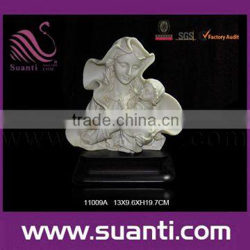 White polyresin region statue