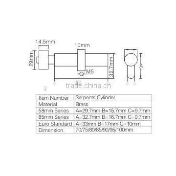 Zinc Euro Profile Cylinder Lock