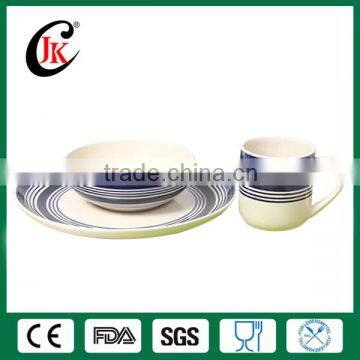 Hot sale cheap porcelain dinnerware set with black line