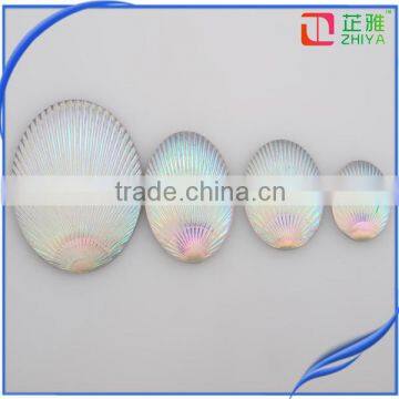 sell hot round AB Resin shell shape Flatback Wedding decoration