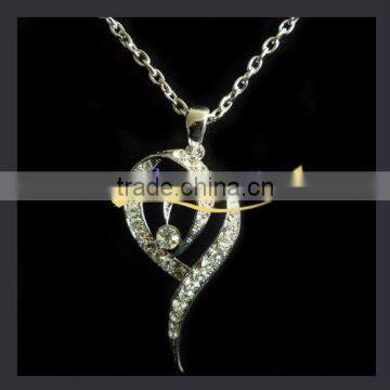 2012 new design crystal and rhinestone pendant necklace