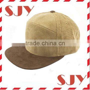Vintage Corduroy Suede Flat Bill Brim Snapback Baseball Cap photo-3