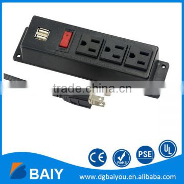 Chinese factory dual USB port switched socket desktop socket for furniture