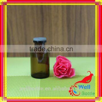 Brown glass chemical bottles for penicillin bottle with rubber stopper for pill bottle with flip top cap