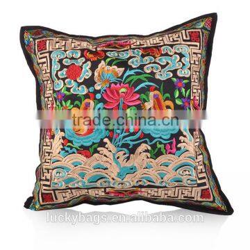 Top quality handmade embroidery pillow case cheap national pillow case