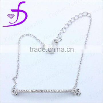 925 silver rhodium plated bracelet wholesale silver jewelry