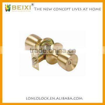 2016 best selling North America market polish brass tubular door lever knobset