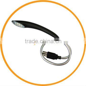 Flexible Neck USB 10 LED Reading Laptop Light with On/OFF Switch Black from dailyetech