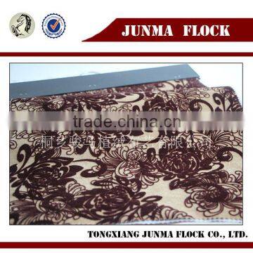 Flower Pattern Flocking Print Materials African Velvet Lace Fabric photo-2
