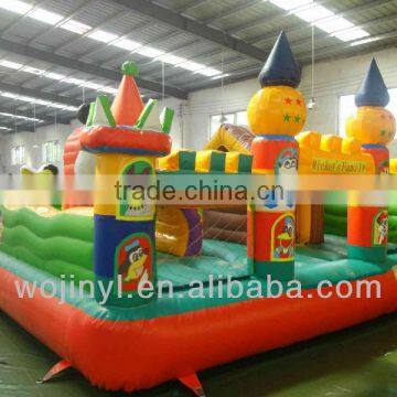 Exciting Beautiful Kids Playing Inflatable Castle photo-3