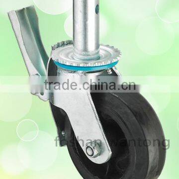 6 Inch Heavy Duty Rubber Scaffolding Industrial Caster Wheel