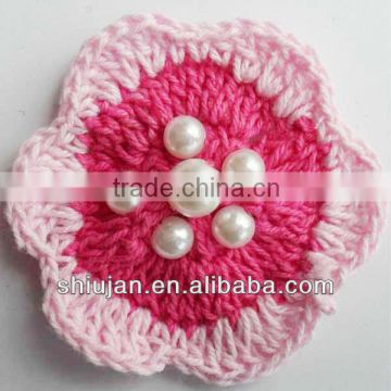 100% Handmade Crochet flower with beads