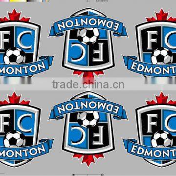 soft touch heat transfer badge for T-shirt/jersey