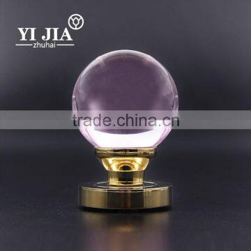 Zinc Alloy Pink Round Glass Pull Knob Door Lock photo-4