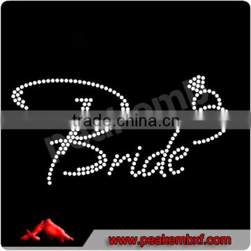 Beautiful bride Iron on Rhinestone Transfer design