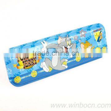 Single-layer Cartoon Students Tin Metal Pencil Case Box