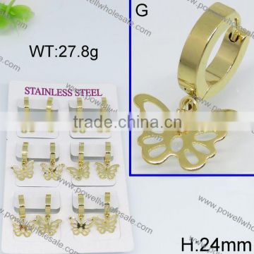 Latest Fashion gold plated pendant earring samples