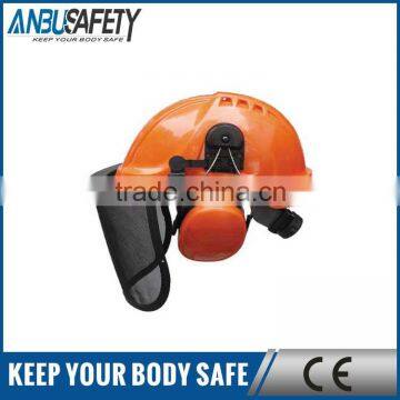 Industrial safety helmet with face shield