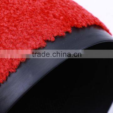 Red Nylon Cut Pile Wedding Washable Entrance Carpet Tiles photo-3
