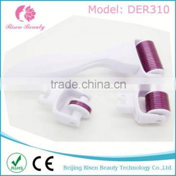 CE medical grade derma roller/OEM derma roller stamp/3 function in 1 needles titanium derma roller