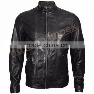 Mens winter leather jacket pure leather jacket