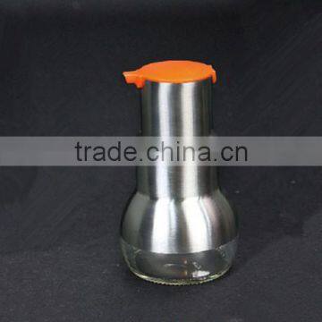 Fashion glass sauce seasoning pot for hotel, restaurant etc.