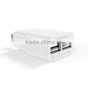Dual Ports Fast Charging Travel Usb Charger Adapter For Mobile Phone