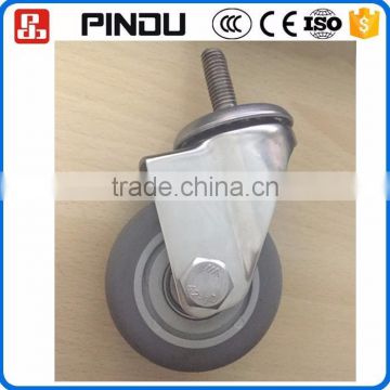 stainless steel heavy duty m10 screw roller lifting caster