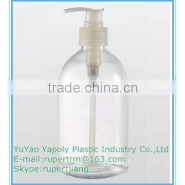 500ml Transparent PET Lotion Bottle for hand washing