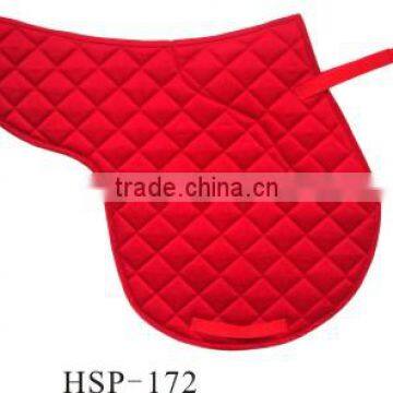 Diamond pattern red fleece light soft racing saddle pad