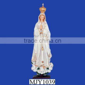 Polyresin Religion Figurine Custom Elegant Fatima Statue