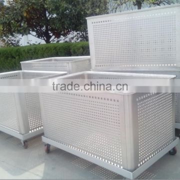 Multifunctional Aluminum alloy container with casters, aluminum metal container, aluminum storage container