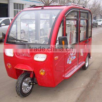 500W closed cabin cargo electric rickshaw tricycle with closed body