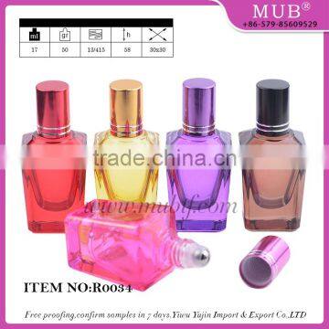 R0034 roll bottle glass bottle aluminum perfume bottle wholesale