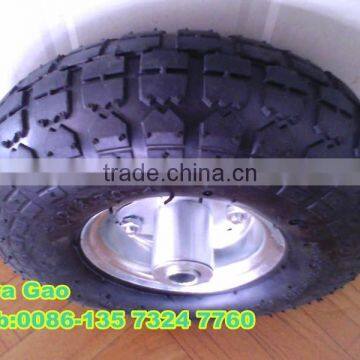 10 Inch 4.10/3.50-4 pu Foam Pneumatic Rubber Wheel Tire photo-2