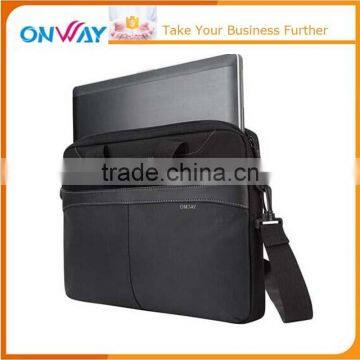 Quality men fashion laptop bag with trolley strap