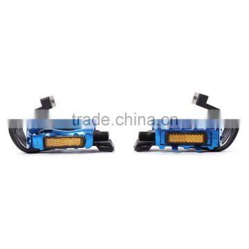 Bicycle Pedals Mountain Bike BMX Road Cycling Pedal Binding With 2 Belt Toe Straps Foot Clip Bicycle Parts Accessories photo-3