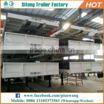 3 Axles 20ft 40ft Container Carrier Used Flatbed Semi Trailers For Sale photo-3