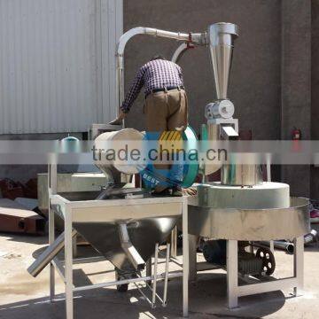 Small Wheat Flour Stone Mill Plant Grinder Machinery Multi-functional Stone Flour Mill photo-6