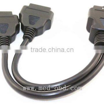 OBD2 Splitter Y Cable,J1962 Male Connector to 2pcs J1962 Female Connector, photo-2