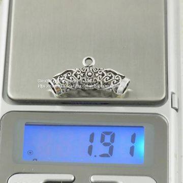Hollow Oval Shape Long Tube Accessories 925 Silver Beads photo-3