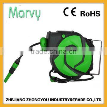 Auto extension retractable water hose reel garden tools