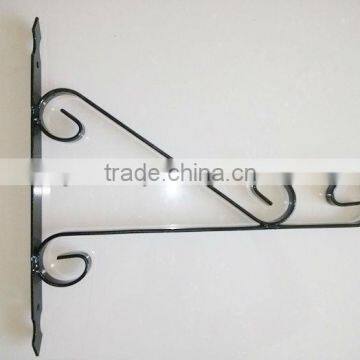 Wrought Iron Rustic Wall Garden Bracket Decor Hook Hang Flowers Baskets Lanterns