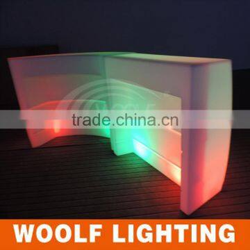 Single Curve LED Light Illuminated Bar Counter photo-3