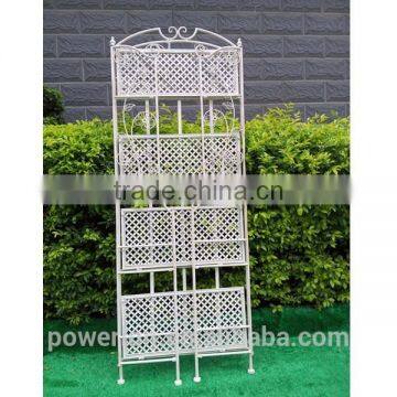 POWERLON Vintage Foldable Metal 3-tier Corner Shelf Plant Stand for Outdoor and Indoor Use photo-5