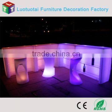 Plastic Rechargeable Illuminated Hotel Club Plastic LED Bar Counter